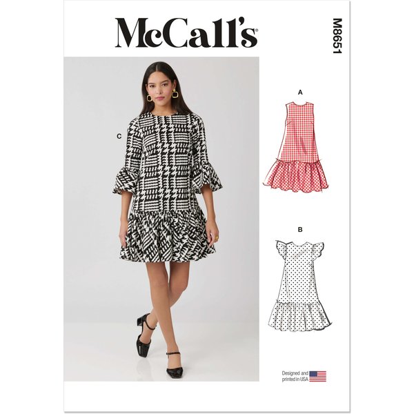 Patron Mccall's N°8651 – Mini-Robe Taille Basse – H5 (34-42)-image