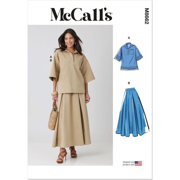 Patron Mccall's N°8662 – Haut Oversize à Col – H5 (34-42)-image