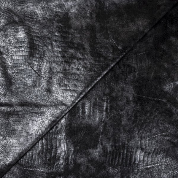 Suédine aspect croco vieilli – Noir