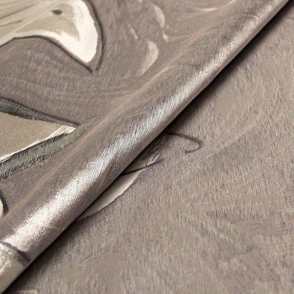Tissu Brocart - Fleur & Feuille CamaïEu De Gris-image