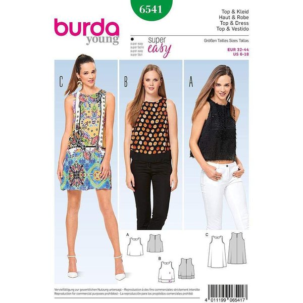 Patron Burda 6541 - Haut et robe