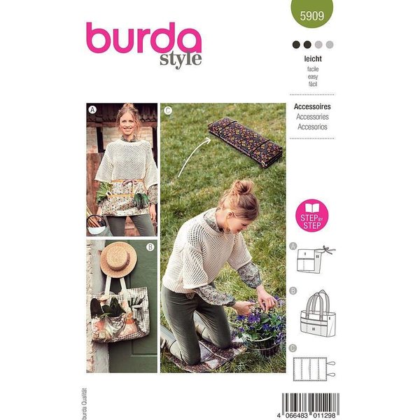 Patron Burda 5909 - Tablier jardiange à compartiments