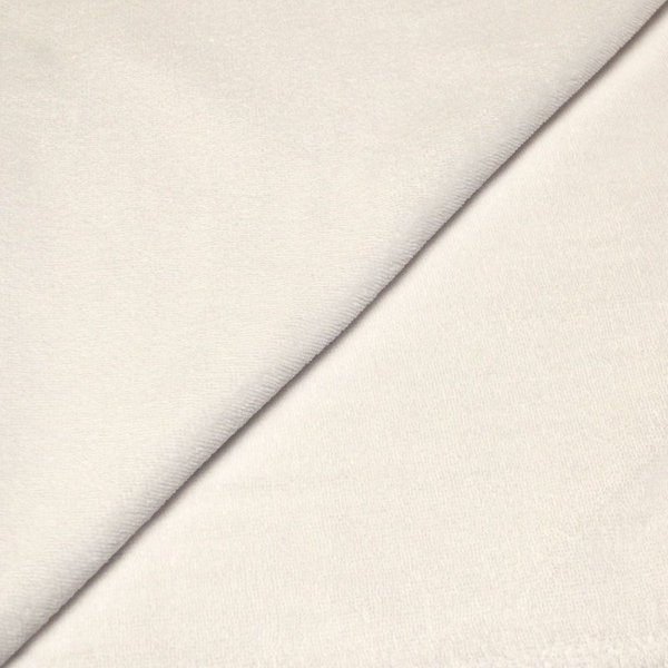 Tissu éponge bambou - Blanc optique