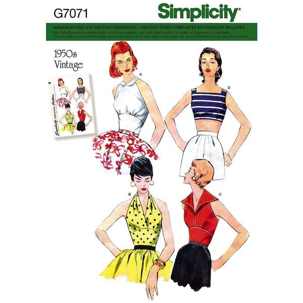 Patron Simplicity 8645.R5 - Haut Vintage-image