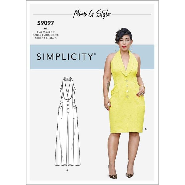 Patron Simplicity 9097.U5 - Robe et combinaison dos nu par Mimi G Style