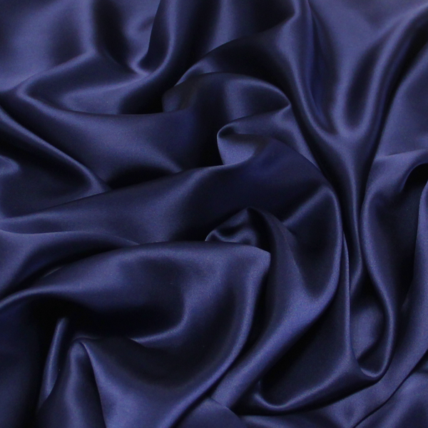 Satin 100% soie - Marine