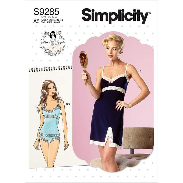 Patron Simplicity 9285.E5 - Ensemble Nuisette, top et slip