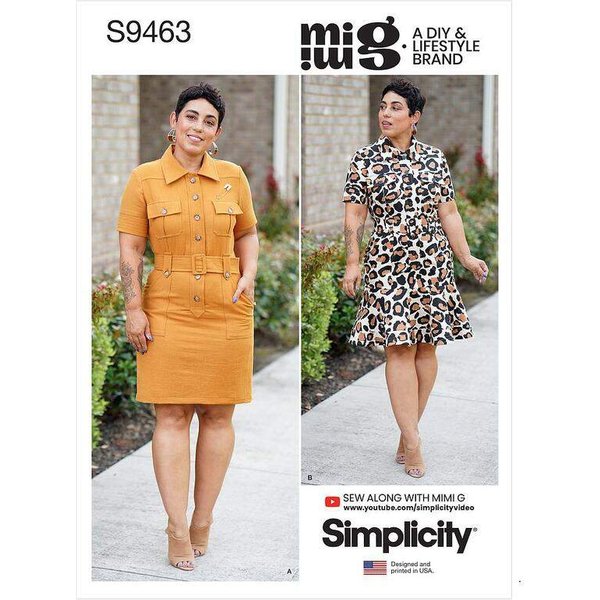 Patron Simplicity S9463.U5 - Robe-chemisier avec ceinture pour jeunes filles