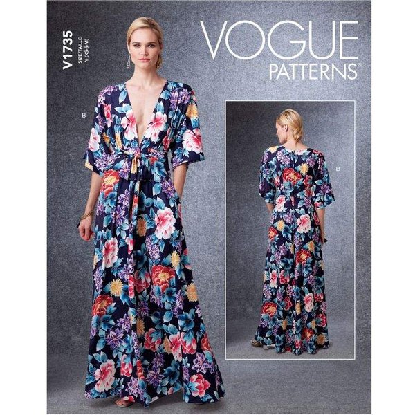 Patron Vogue 1735 Y -- Robe Longue, DéCollecté Plongeant-image