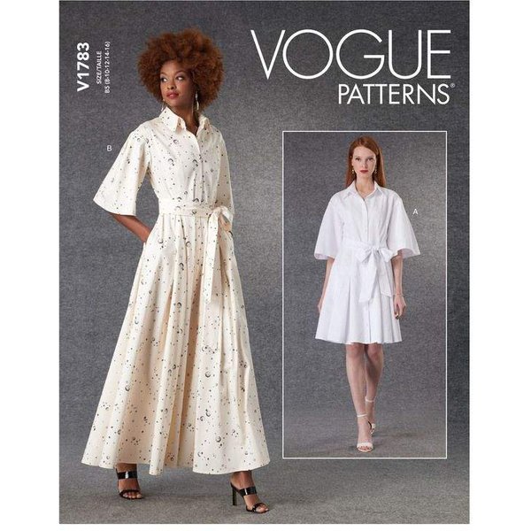 Patron Vogue 1783 B5 - Robe à Devant Boutonné Et Ceinture-image