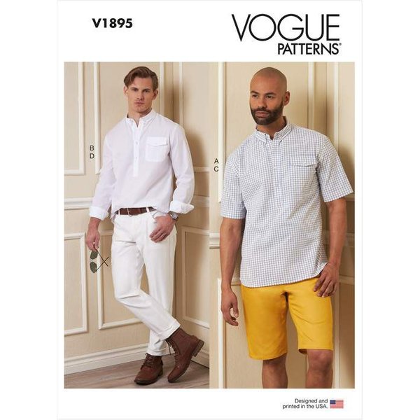 Patron Vogue 1895 Mxx - Chemise, Short Et Pantalon Pour Homme-image