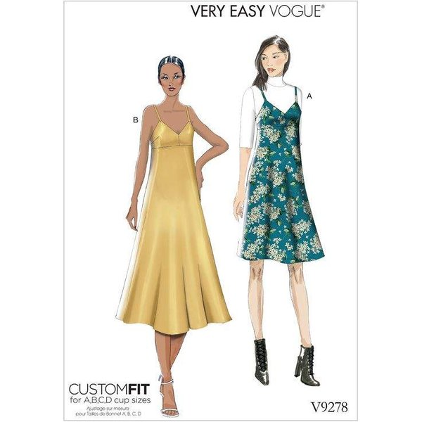 Patron Vogue 9278 E5 - Robe Pour Femme à Bretelles-image