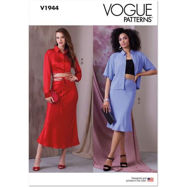 Patron Vogue 1944 E5 - Haut Emmanchure Basse & Jupe-image