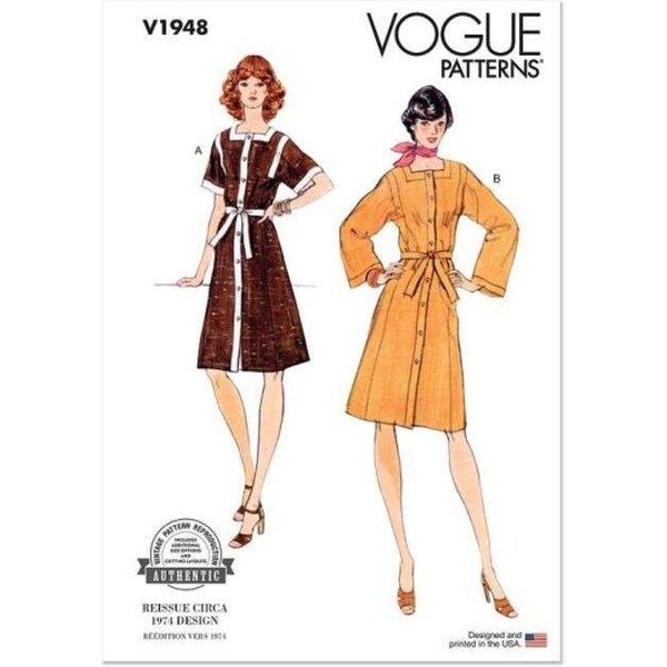 Patron Vogue 1948 Y5 - Robe vintage
