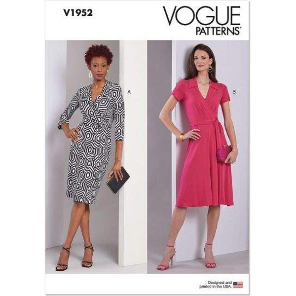 Patron Vogue 1952 A5 - Robe Portefeuille-image