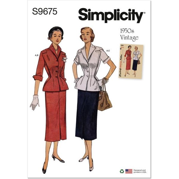 Patron Simplicity 9675.U5 - Jupe et blouson vintage