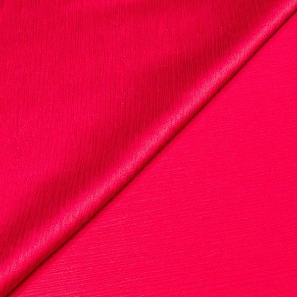 Satin 100% soie crinkle - Rouge