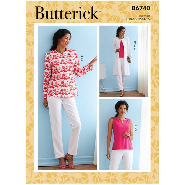 Patron Butterick 6740/B5 - Veste, Manteau, Haut Et Pantalon-image