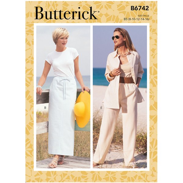 Patron Butterick 6742/F5 - Jupe Et Pantalon-image