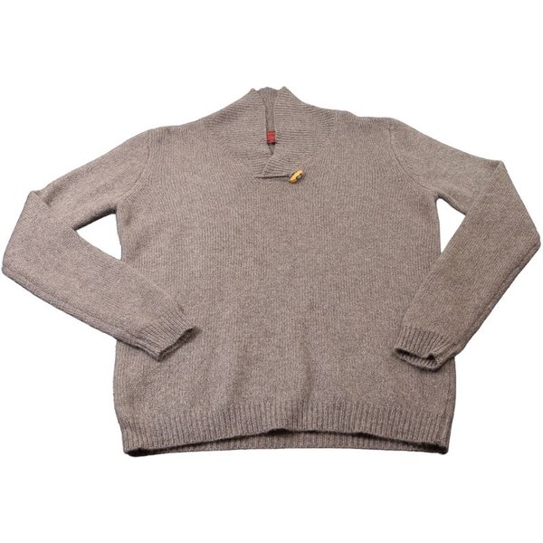 Pull 100% Yak fermeture brandebourg - Beige (Taille S)
