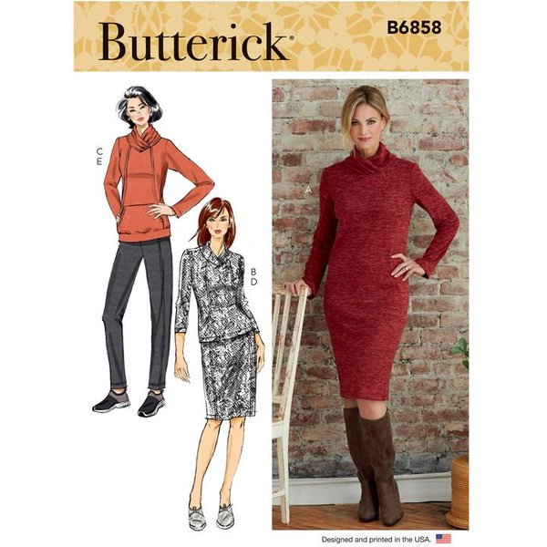 Patron Butterick 6858/ZZ - Robe, Haut, Jupe Et Pantalon-image