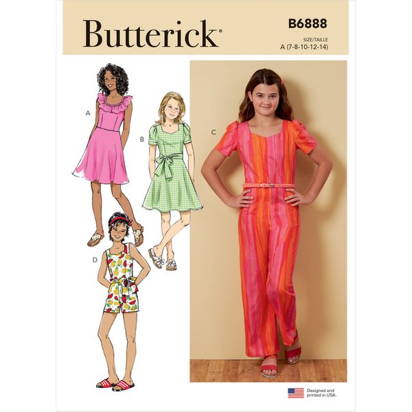 Patron Butterick 6888/A - Combinaison Et Barboteuse-image