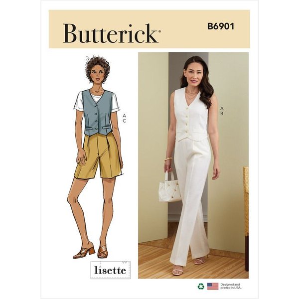 Patron Butterick 6901/A5 - Gilet, Pantalon Et Short-image