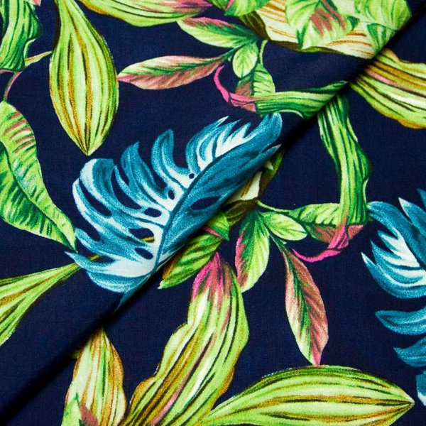 ÉToffe 100% Viscose - Feuillage Tropical-image