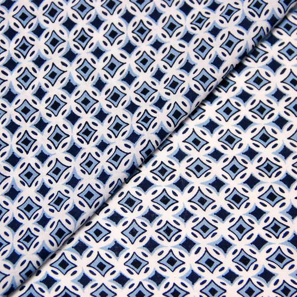 ÉToffe 100% Viscose - Labyrinthe Bleu-image