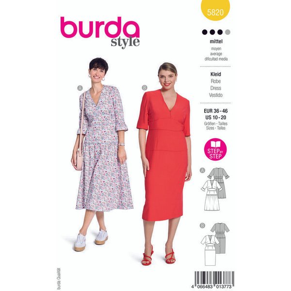 Patron Burda 5820 - Robe