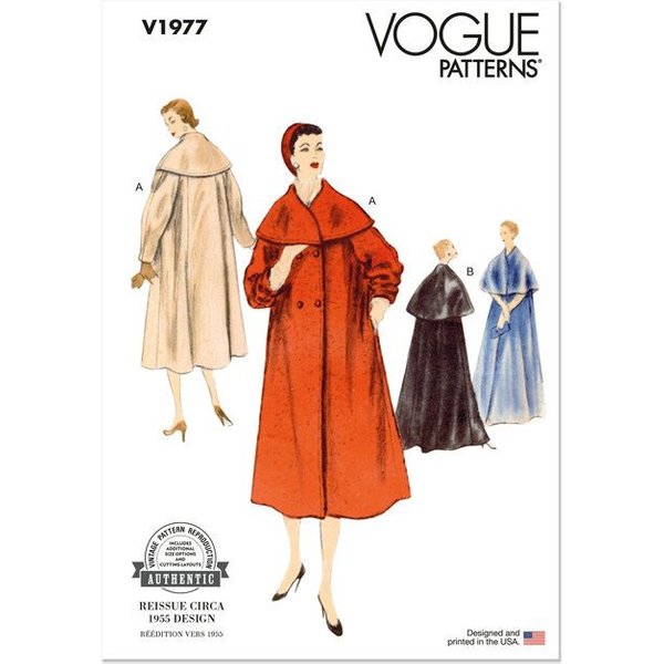 Patron Vogue 1977 H5 - Manteau-image
