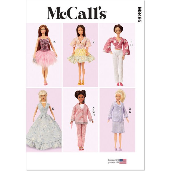 Patron McCall's 8495.OS - Vêtements pour poupée de 29,5cm
