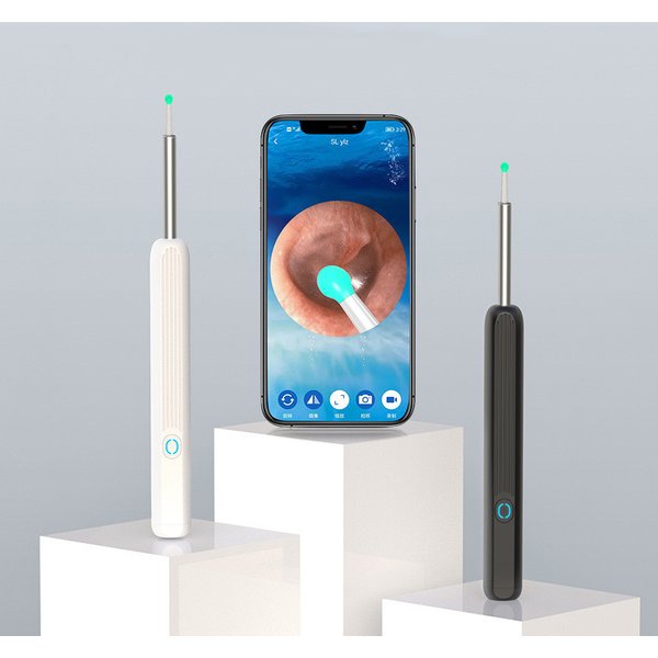 Wireless Smart Otoscope Ear Wax Removal Tool with HD Camera for iPhone & Android