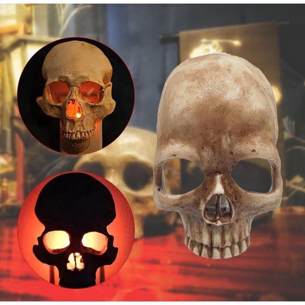 Gothic Skull LED Night Light | Premium Resin Halloween Decor