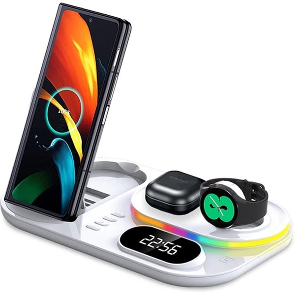 Magnetic 4-in-1 Wireless Charging Station & Portable Power Bank