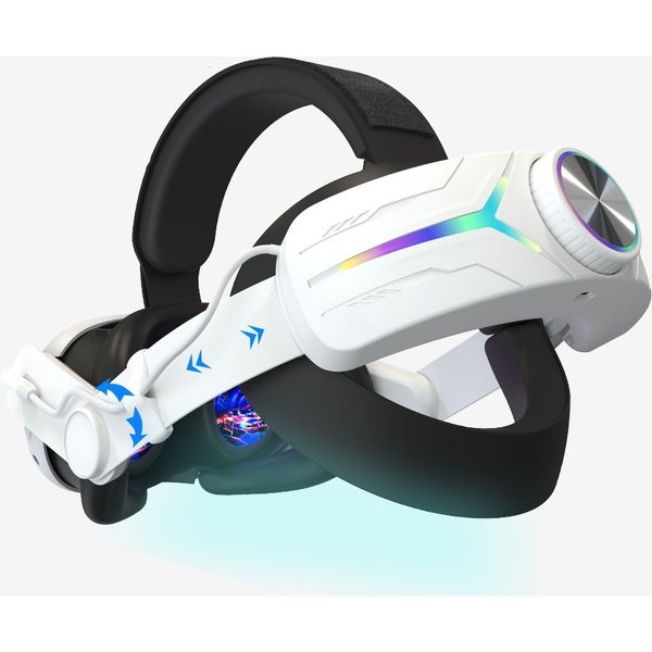 Elite VR Headset Strap with Integrated Power Bank & RGB Lighting for Oculus Quest 2/3