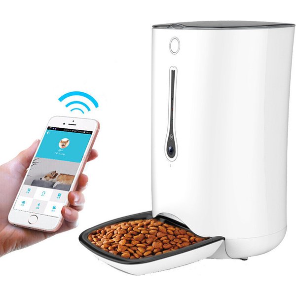 Smart Automatic Pet Feeder with Dual Power & Video Monitoring Option