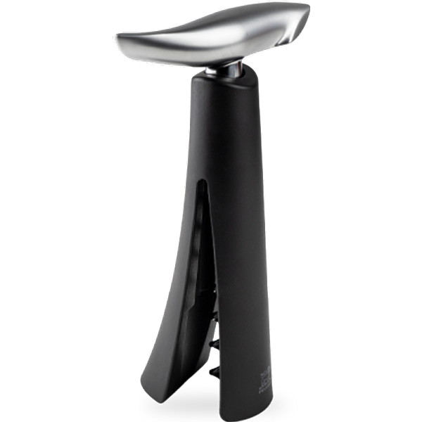 This Allure manual corkscrew with a worm features a sleek design reminiscent of a haute couture silhouette. Its handle ensures a pleasant and precise grip: simply turn it to extract the cork effortlessly and open the bottle with complete simplicity. Allure