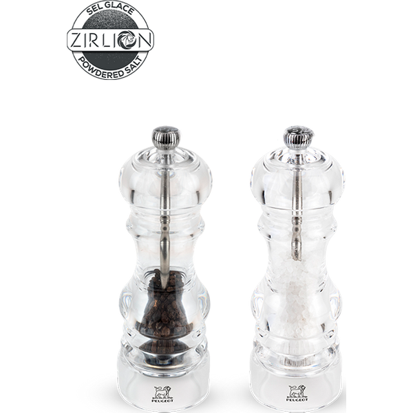 A set of completely transparent salt and pepper mills to enhance all your dishes in the kitchen as at the table Nancy