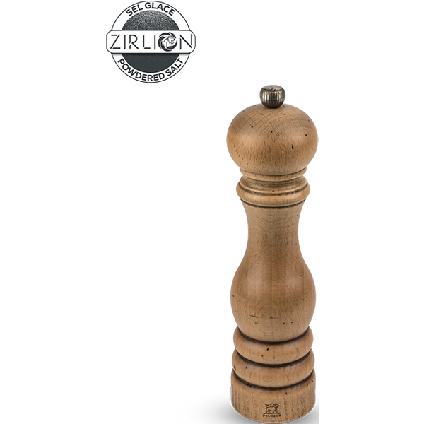 The Paris Antique salt mill acknowledges the remarkable 200-year history of the Peugeot brand, the journey it has taken, and all the advancements in technology and design it has embraced along the way. Paris