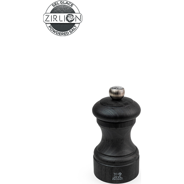 This timeless Bistro style of salt and pepper mills was created in 1874 and stands as Peugeot's oldest mill design. With its new lustrous graphite finish, this salt mill will complement any contemporary table setting. Bistro