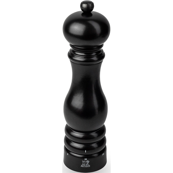 The black satin finish on this 22cm Paris pepper mill subtly plays with the light to bring some dazzling beauty to your kitchen and catch everyone's eye at the dining table. Paris u'Select