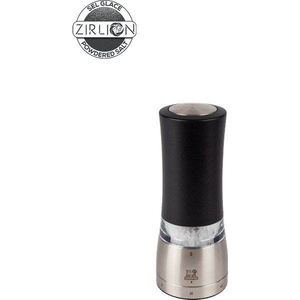 Season your dishes the easy way with the iridescent black u'Select electric salt mill, 16 cm. With its elegant design and adjustable grind mechanism, this mill is a must-have for the kitchen and the table. Daman Electric