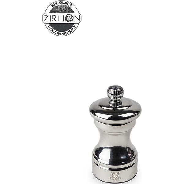 A true icon of the brand, this model in stainless mirror finish was created more than 150 years ago. Designed for dry salt crystals, its Zirconium mechanism guarantees sturdiness, resistance to wear, and, depending on the grinding setting chosen, it delivers salt of extreme fineness. Bistro Chef