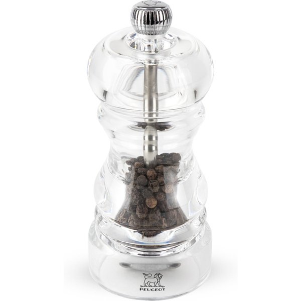 Completely acrylic for total transparency, the Nancy 12 cm pepper mill can fit into any decor. The visible pepper appeals to both the eyes and the appetite. Nancy