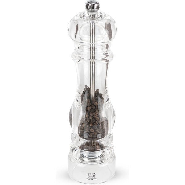 Curves and undulations trace the timeless design of the Nancy 22 cm pepper mill to which the crystal clarity of the acrylic gives a resolutely contemporary touch. Nancy