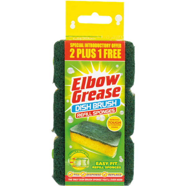 Spugne di ricambio per la spazzola per piatti Elbow Grease - 3 pezzi