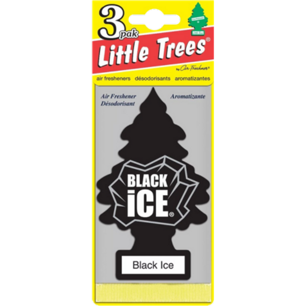 Little Trees Black Ice Hanging Air Freshener – 3 pcs