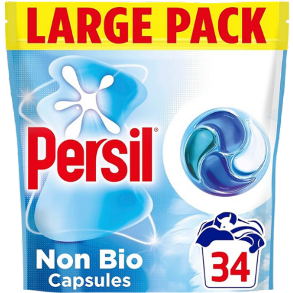 Persil Non-Bio 4-in-1 Fast-Dissolving Laundry Capsules - 34 Pcs