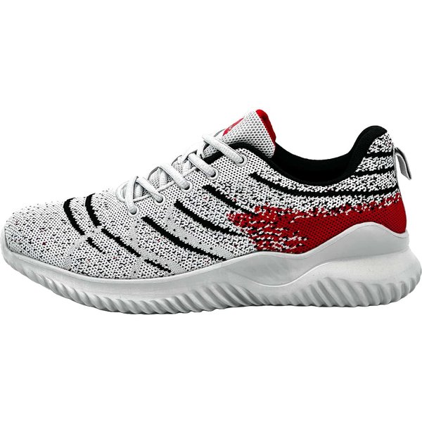 Laufschuhe Running Trekkingschuhe Grau-Schwarz-Rot 37